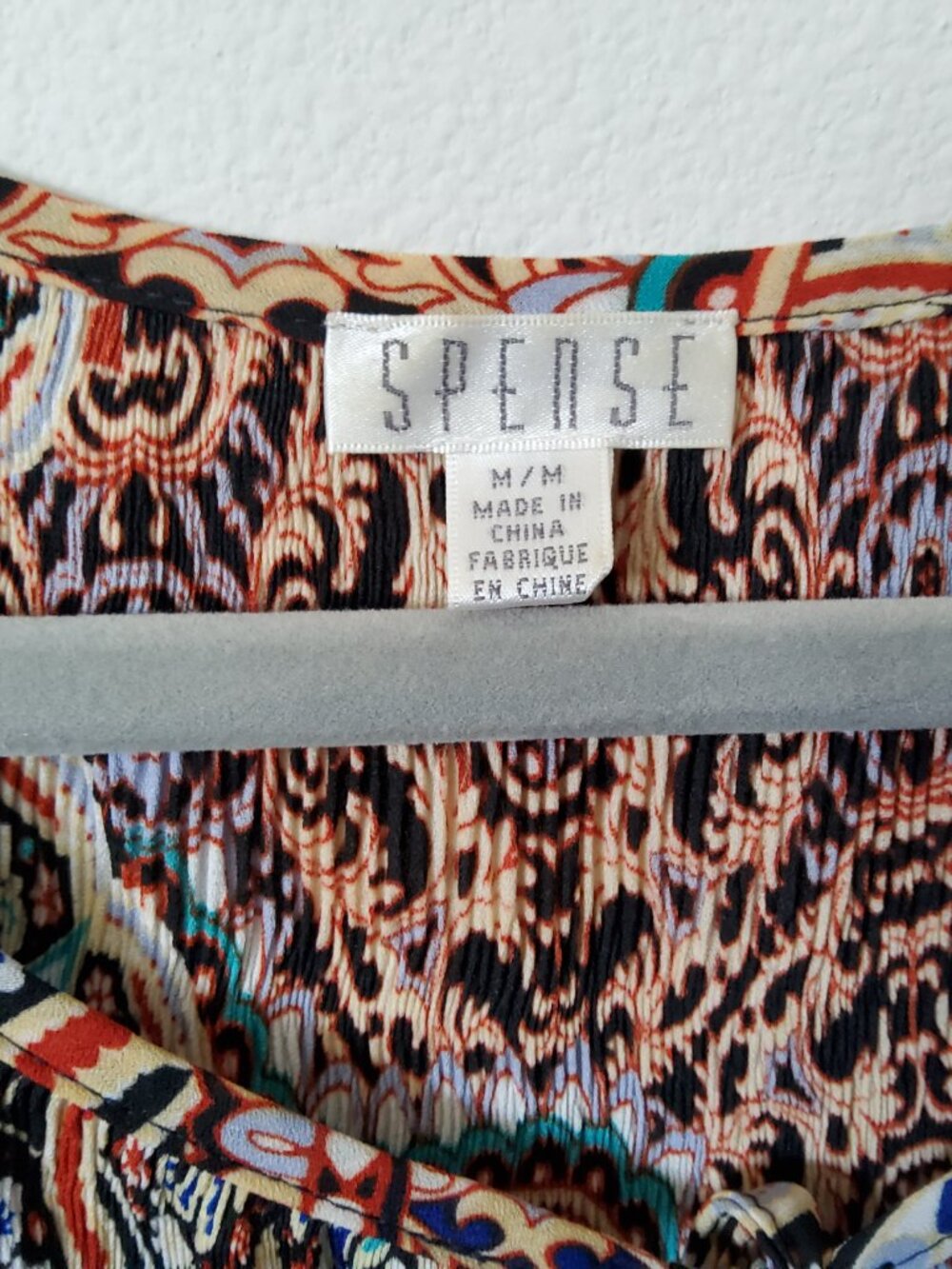 Boho Chic Paisley Spense Blouse top Size M - Picture 2 of 2